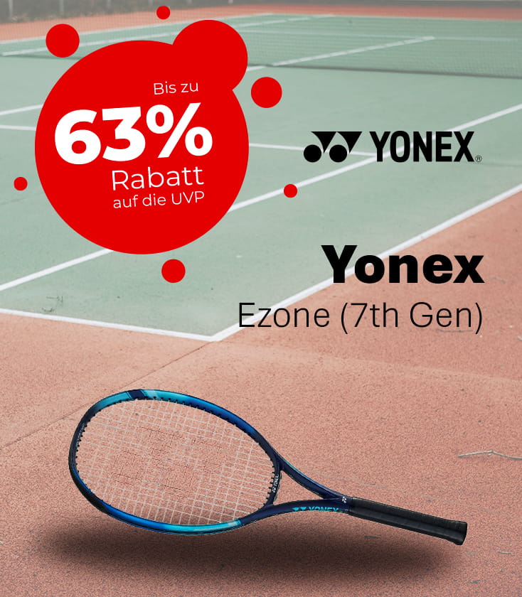 Yonex Komfort-Tennisschläger Ezone (7th Gen) #22 110in/255g himmelblau - besaitet